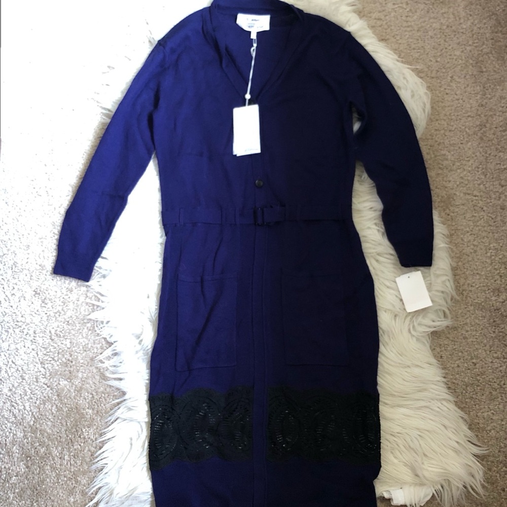NWT 3.1 Phillip Lim For Nordstrom Sweater Dress Lace Trim xs $675